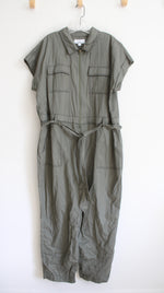 NowGen X Sonoma Green Zip Up Tied Jumpsuit | XL