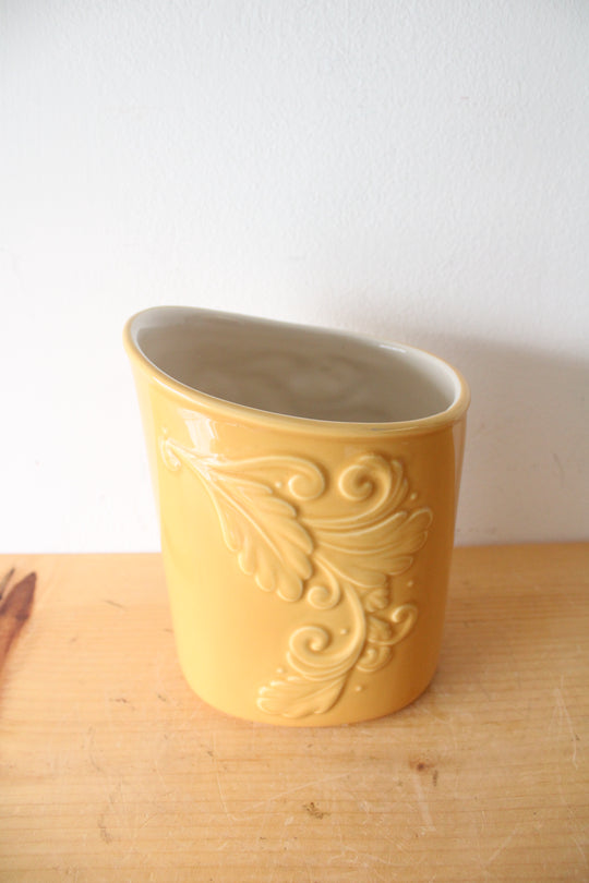 Pfaltzgraff Weir In Your Kitchen Yellow Fennel Ceramic Crock
