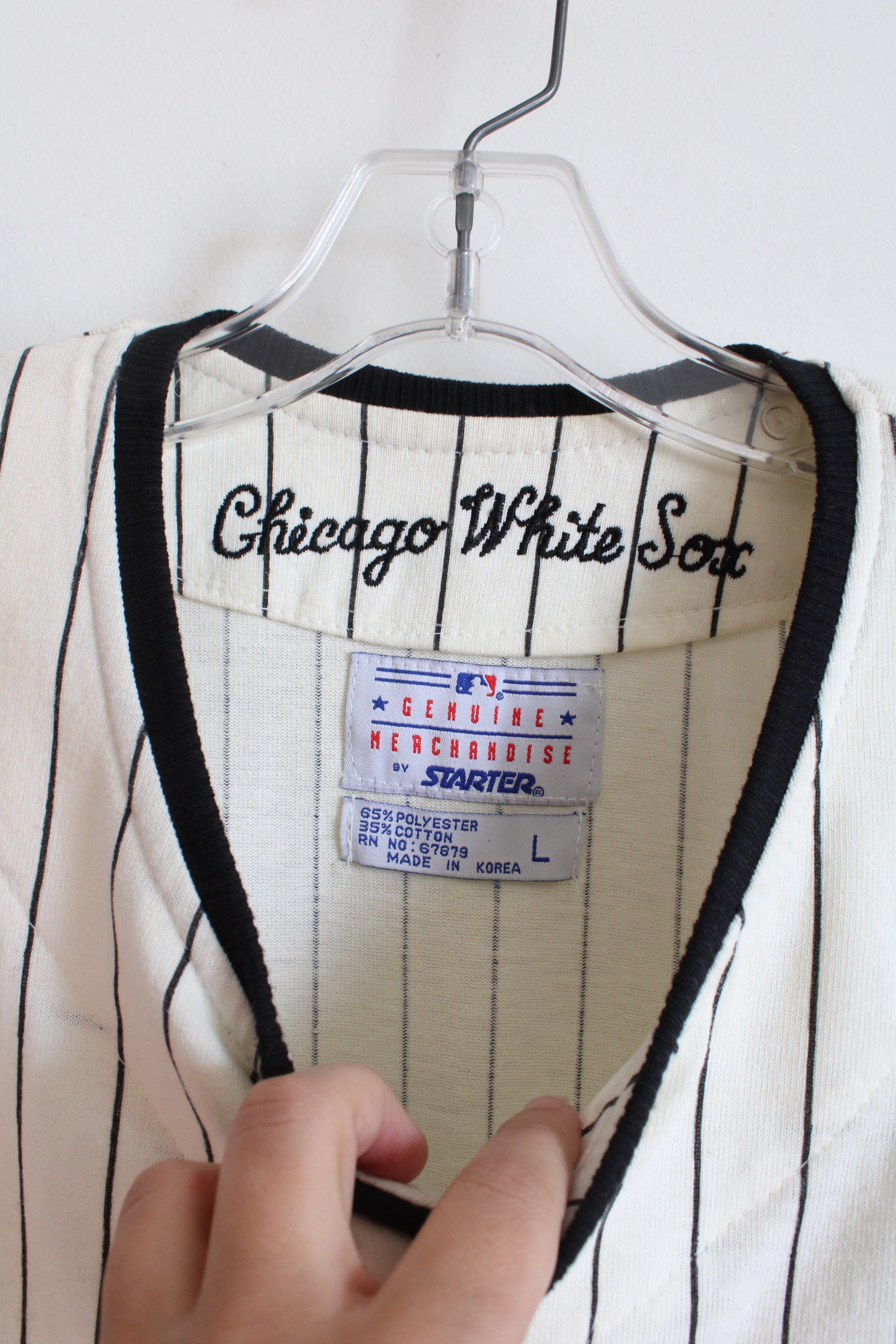Starter By Genuine Merchandise MLB Chicago White Sox Vintage Striped Jersey | L