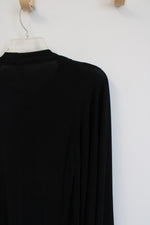 Sew In Love Two Piece Black Draped Cardigan and Matching Tank Top | L