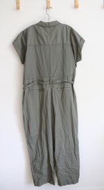 NowGen X Sonoma Green Zip Up Tied Jumpsuit | XL