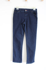 Lands' End Pencil Leg Dark Wash Jeans | 12