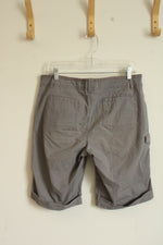 Dkny Jeans Gray Cuffed Cargo Bermuda Shorts | 10