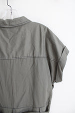 NowGen X Sonoma Green Zip Up Tied Jumpsuit | XL