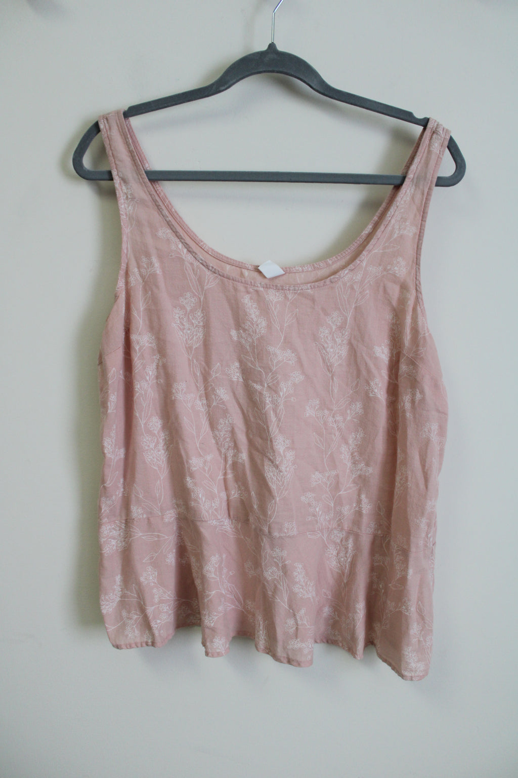 Old Navy Pink White Florals Tank | L