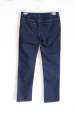 Lands' End Pencil Leg Dark Wash Jeans | 12