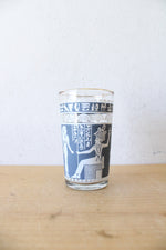 Vintage Egyptian Hieroglyphic 8oz Glass