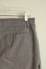 Dkny Jeans Gray Cuffed Cargo Bermuda Shorts | 10