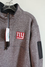 NEW Antigua New York Giants Gray Heathered Fortune 1/4 Zip Sweatshirt | 2XL