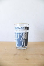 Vintage Egyptian Hieroglyphic 8oz Glass
