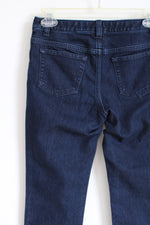 Lands' End Pencil Leg Dark Wash Jeans | 12
