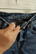 American Eagle Medium wash Cut-off Denim Shorts | 000