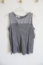 NEW Canyon River Blues Striped Gray Tank | L