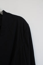 Dressbarn Black Polyester Collarless Blazer With Shoulderpads | 3XL