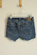American Eagle Medium wash Cut-off Denim Shorts | 000