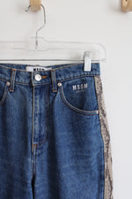 MSGM Faux Snake Skin Edged Jeans | 40 (XS)
