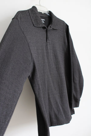 Architect Dark Gray Long Sleeved Polo Shirt | M