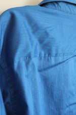 Kenneth Cole Reaction Royal Blue Cotton Lines LS Button Down Shirt | 16.5