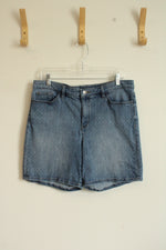 Chaps Diamond Printed Medium wash Denim Shorts | 12