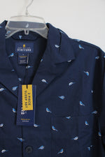 NEW Stafford Blue Bird Print Sleepwear Summer Pajama Set | S
