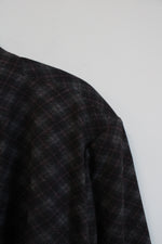 Dress Barn Gray and Maroon Plaid Polyester Blazer | 3XL