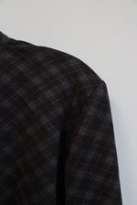 Dress Barn Gray and Maroon Plaid Polyester Blazer | 3XL
