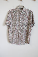 Denim & Flower Tech Comfort Wrinkle Free Floral Button Down Shirt | L