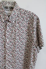 Denim & Flower Tech Comfort Wrinkle Free Floral Button Down Shirt | L