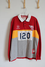 Trnsfr Sportif Red Yellow & Gray Rugby Shirt | L