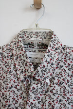 Denim & Flower Tech Comfort Wrinkle Free Floral Button Down Shirt | L