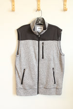 Sonoma Gray and Black Fleece lined Zip up Vest | L