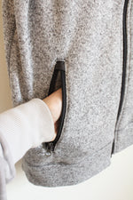 Sonoma Gray and Black Fleece lined Zip up Vest | L