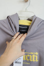 NEW Tenaciti Studios Gray Purple Cotton Hoodie | S