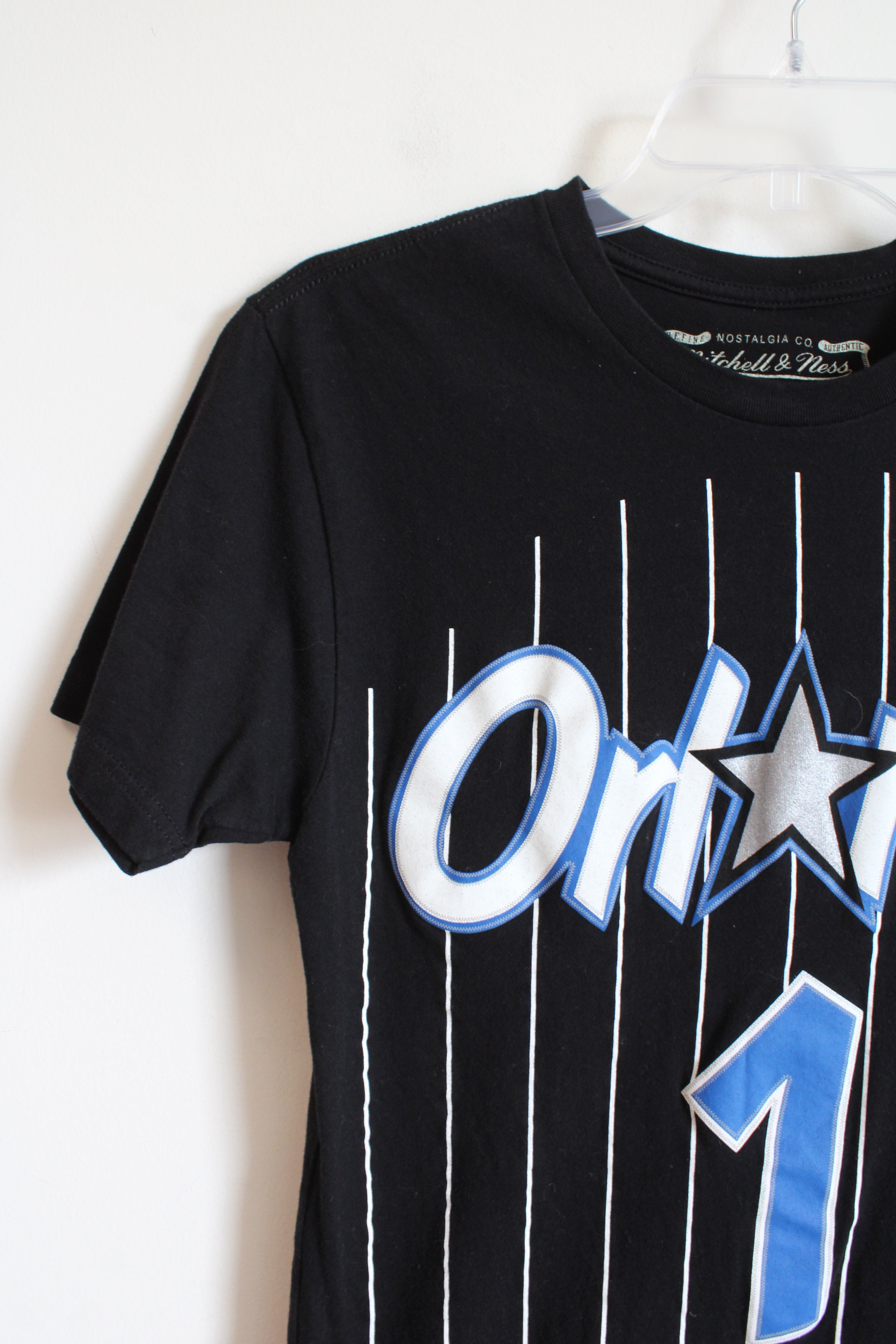 Mitchell & Ness Black Striped Orlando Magic #1 Hardaway Shirt | S