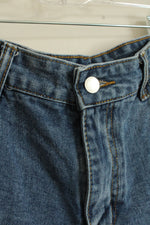Shein Medium wash Distressed Denim Shorts | L