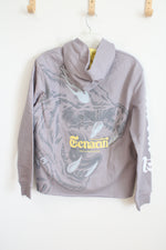 NEW Tenaciti Studios Gray Purple Cotton Hoodie | S