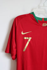 Nike 2018 #7 Ronaldo Portugal Home Soccer Jersey | L