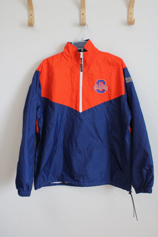 Boathouse Philadelphia Orange Soccer Rain Resistant Windbreaker 1/2 Zip Pullover | M