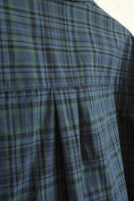 Van Heusen Dark Green and Blue Plaid Button down Shirt | XXL