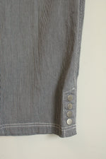 Style&Co. Striped Black and White Pinstripe Capris with Pockets | 10P