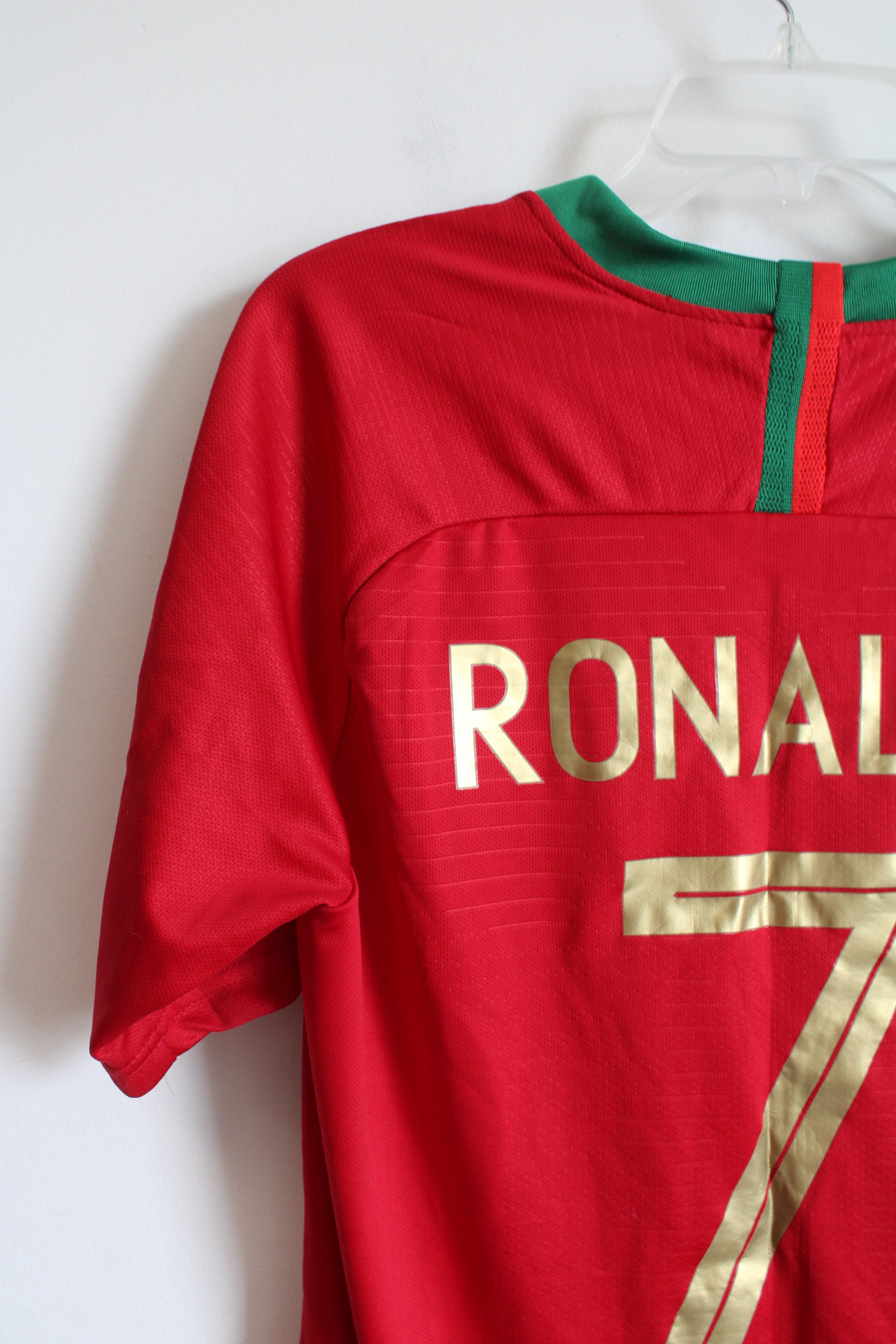 Nike 2018 #7 Ronaldo Portugal Home Soccer Jersey | L
