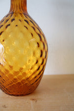 Mid-Century Amber Glass Pilgrim Decanter