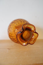 Mid-Century Amber Glass Pilgrim Decanter