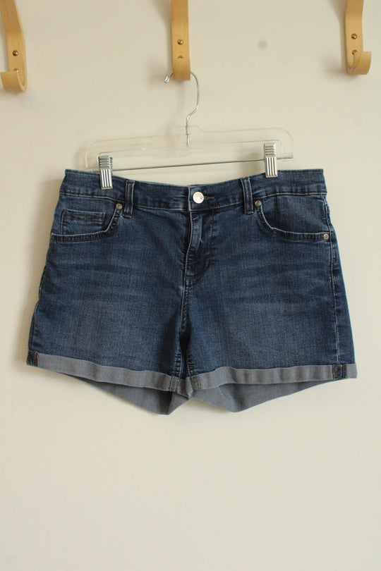 Soho New York & Company Medium wash Cuffed Denim Shorts | 6