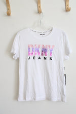 NEW DKNY White Sequined Shirt | M