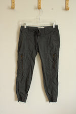 Ann Taylor Loft Gray Cargo with Seams Capris | 00P