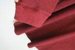 Blue Mountain Maroon with Brown Stitching LS Thermal with Quarter Buttons | 3XL