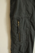 Ann Taylor Loft Gray Cargo with Seams Capris | 00P