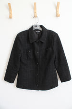 Steve Madden Eponine Tweed Black Blazer | M