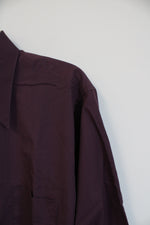 Van Heusen Burgundy Long Sleeved Button Down Shirt | XL